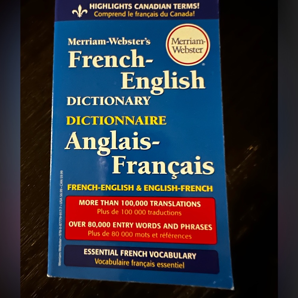 Brand New French to English Dictionary